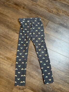 Cat & Jack Girls Rainbow Leggings Size M (7/8) Gray Mini Rainbow Print Pants